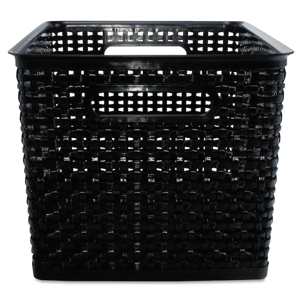 Weave Bins, Black Plastic, 2 Bins, PK2